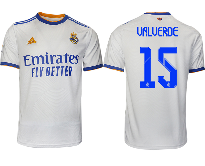 Men 2021-2022 Club Real Madrid home aaa version white #15 Soccer Jerseys->real madrid jersey->Soccer Club Jersey
